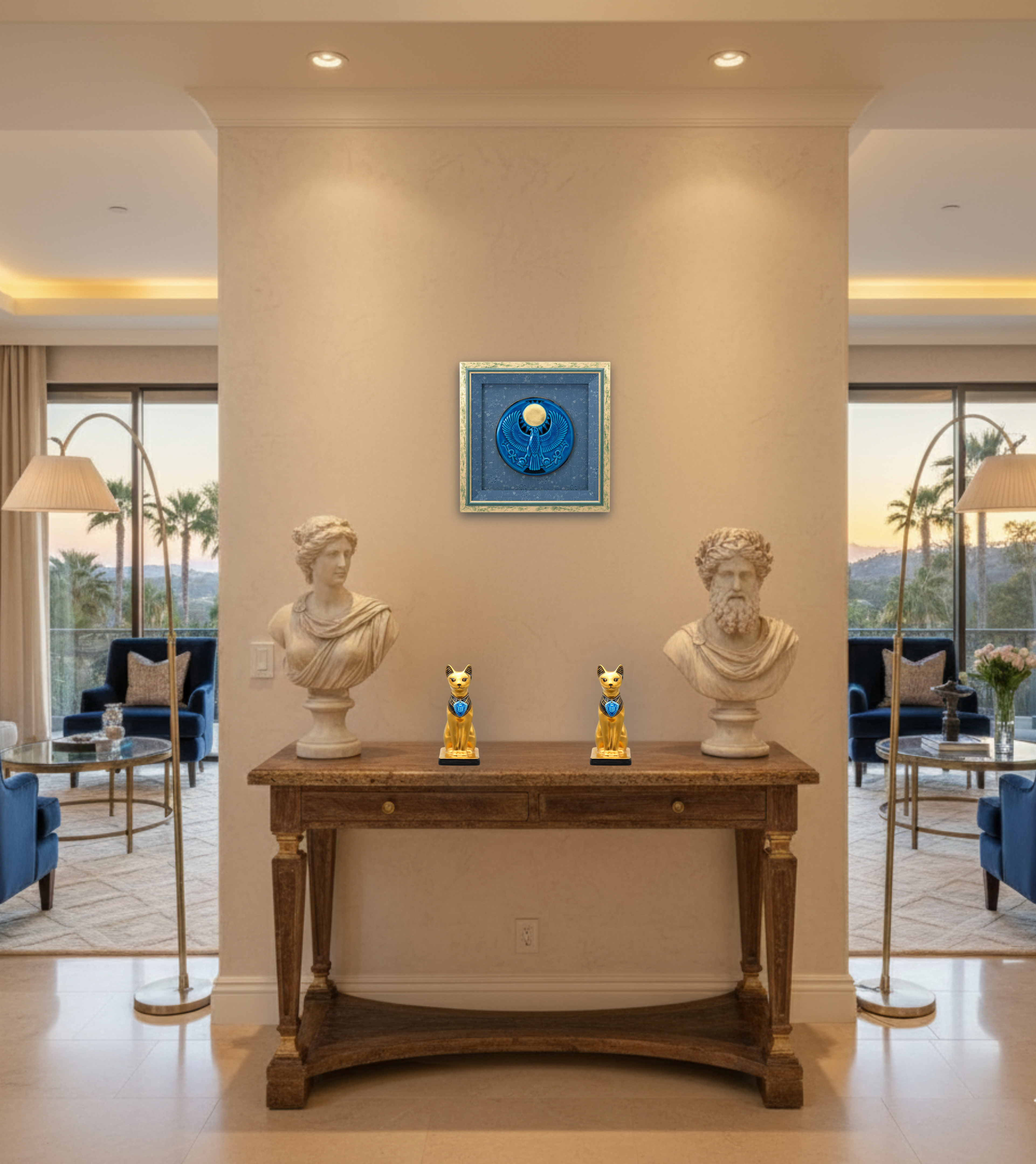 Golden Anubis & Bastet Set: A Bespoke Duet of Divine Guardianship