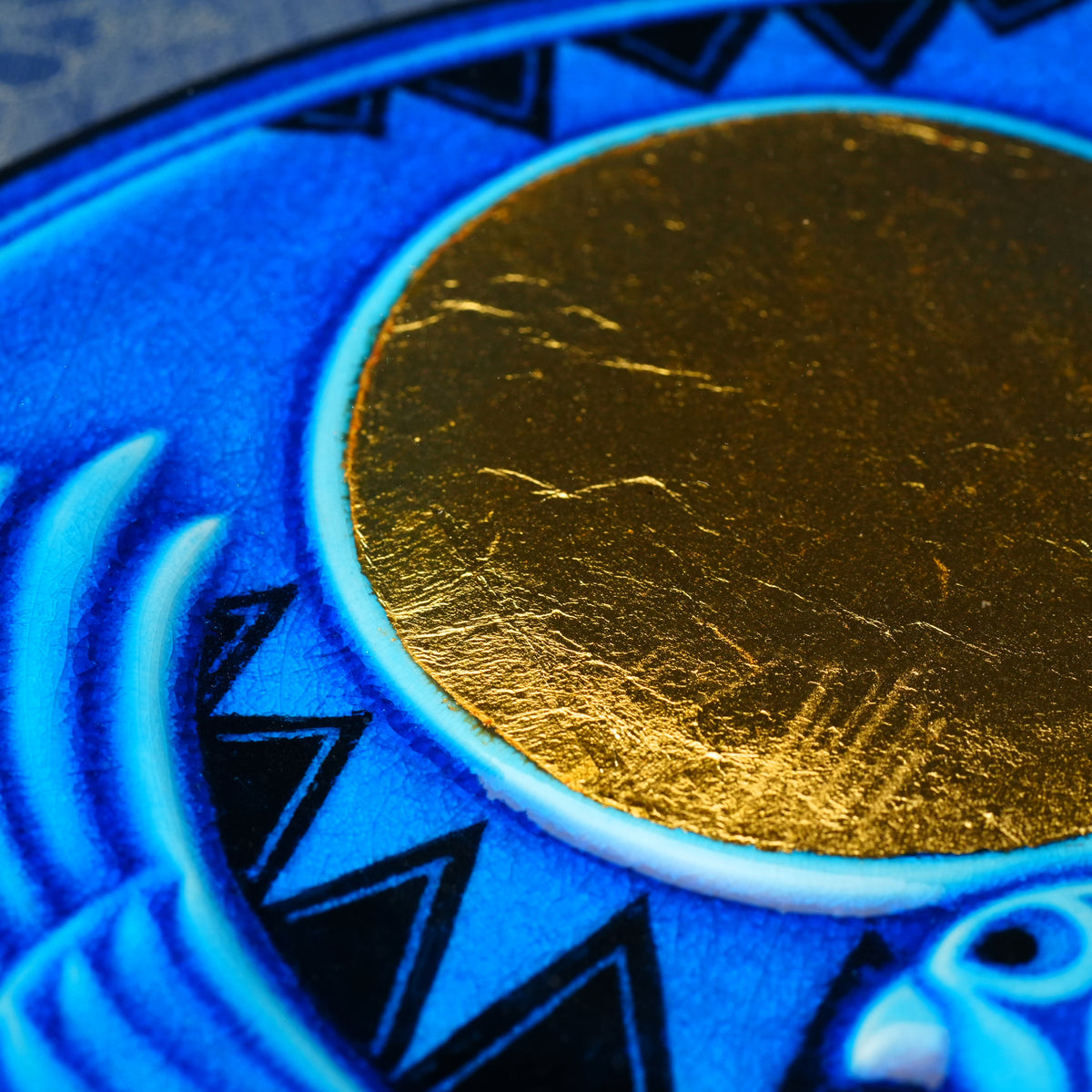 RA, THE SUN GOD: A Monumental Relief in Radiant Gold