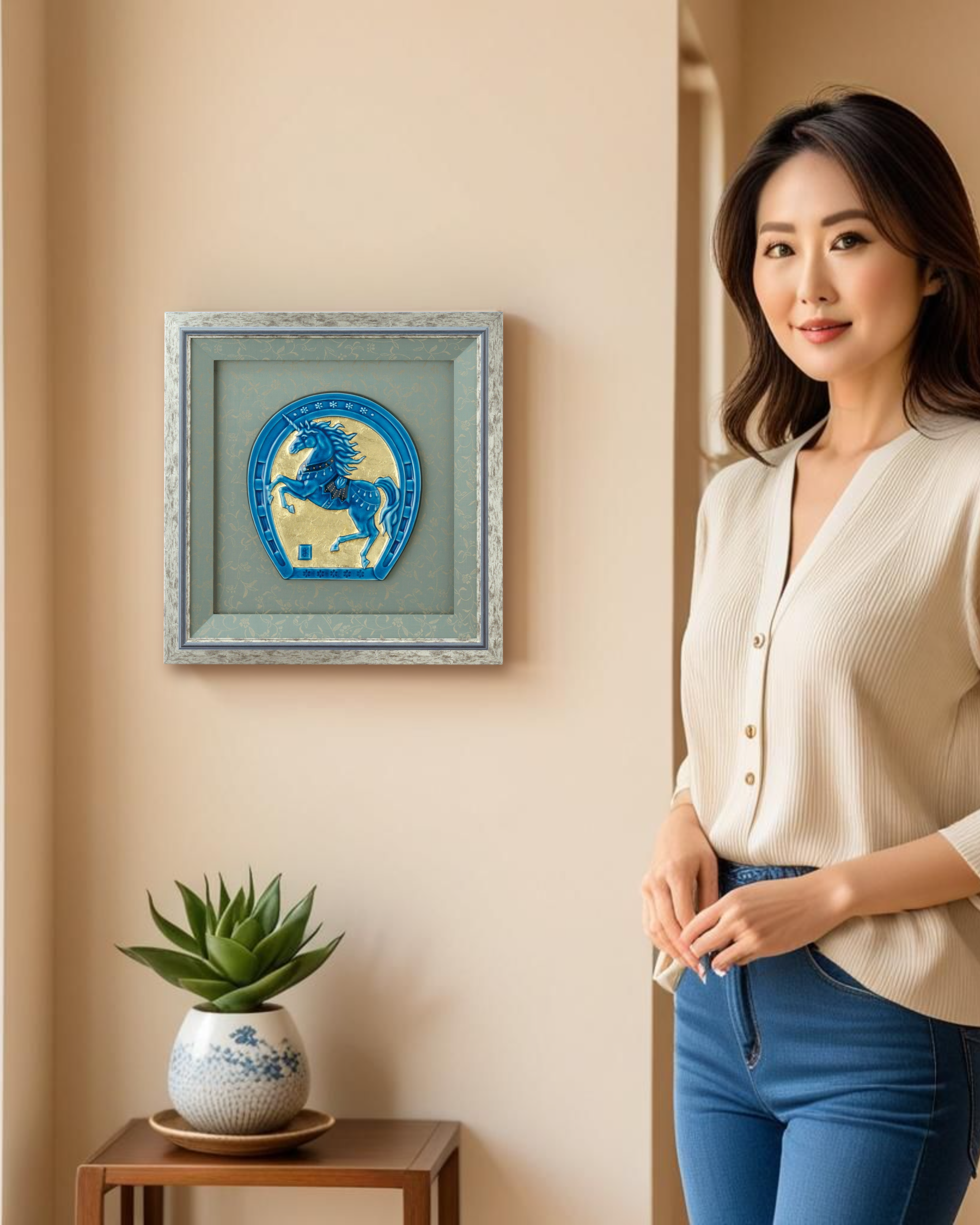 The Unicorn Art Frame: A Celestial Herald of Universal Fortune